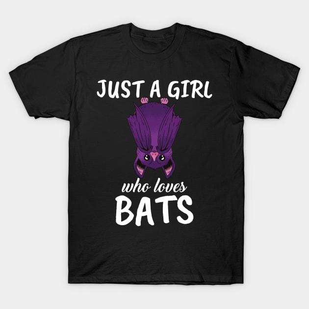 Just A Girl Who Loves Bats T-Shirt by TheTeeBee